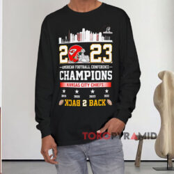 Kansas City Chiefs AFC Champions Back 2 Back Shirt 4 Kansas City Chiefs Afc Champions Back 2 Back Black Long sleeved
