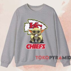 Kansas City Chiefs Baby Yoda Super Bowl Champion Shirt 3 Kansas City Chiefs Baby Yoda Super Bowl Champion Shirt Grey Sweatshirt