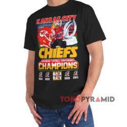 Kansas City Chiefs Champions Back 2 Back Mascot Shirt 1 Kansas City Chiefs Champions Back 2 Back Mascot Black T shirt