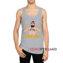 Kansas City Chiefs Jason Kelce Number 1 Hype Man Pose Shirt 4 Kansas City Chiefs Jason Kelce Number 1 Hype Man Pose Grey Tank Top