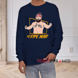 Kansas City Chiefs Jason Kelce Number 1 Hype Man Pose Shirt 3 Kansas City Chiefs Jason Kelce Number 1 Hype Man Pose Navy Long sleeved