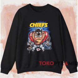 Kansas City Chiefs Looney Tunes Taz T-shirt 4 Kansas City Chiefs Looney Tunes Taz T shirt Black Sweatshirt
