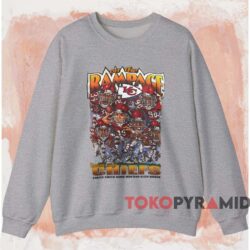 Kansas City Chiefs On The Rampage Shirt 3 Kansas City Chiefs On The Rampage Shirt Grey Sweatshirt