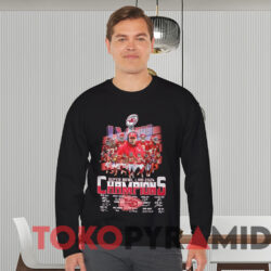 Kansas City Chiefs Super Sunday Bowl LVIII 2024 Champions Signatures Shirt 2 Kansas City Chiefs Super Sunday Bowl Lviii 2024 Champions Signatures Shirt Black Sweatshirt