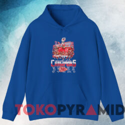 Kansas City Chiefs Super Sunday Bowl LVIII 2024 Champions Signatures Shirt 3 Kansas City Chiefs Super Sunday Bowl Lviii 2024 Champions Signatures Shirt Blue Hoodie