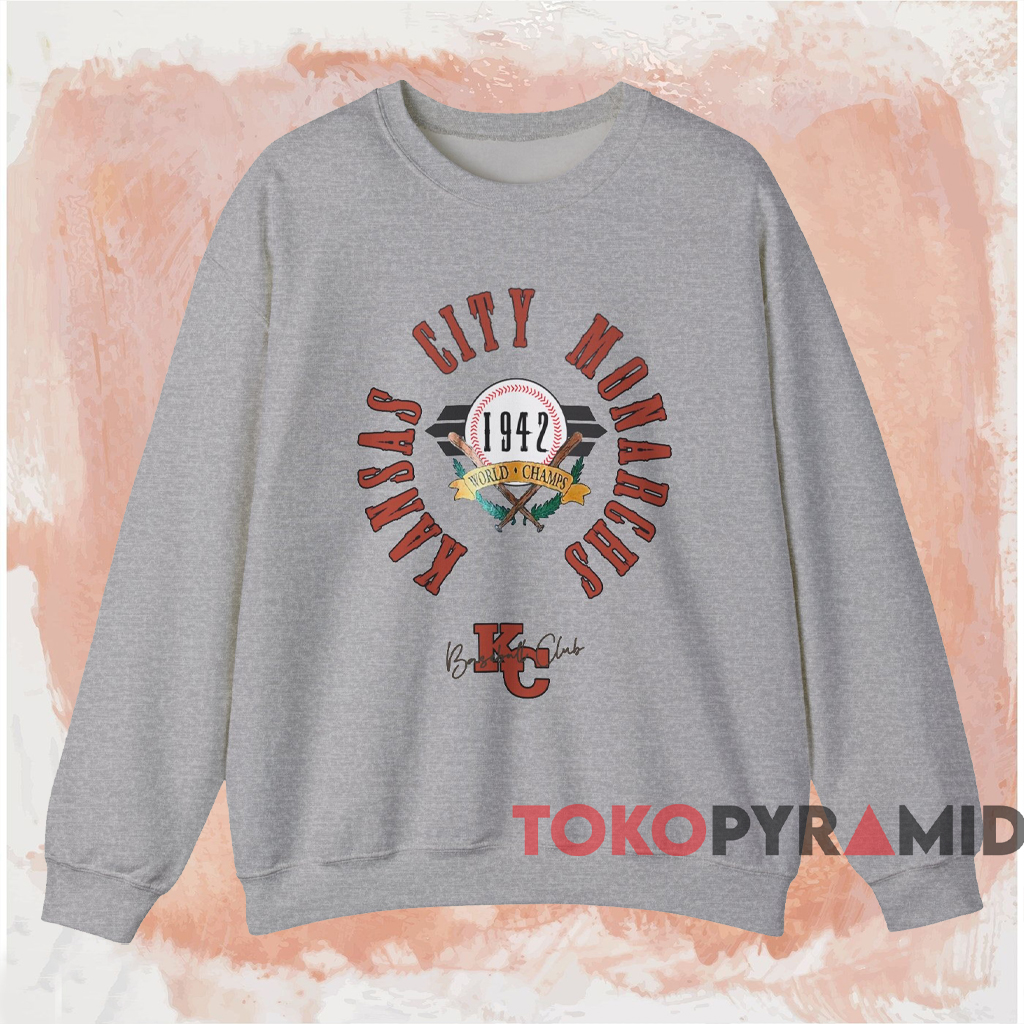 Kansas City Monarchs 1942 World Champs Shirt Grey Sweatshirt Kansas City Monarchs 1942 World Champs Shirt Grey Sweatshirt