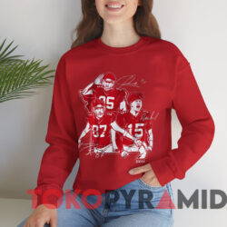 Kansas City Star Collage Patrick Mahomes Travis Kelce Chris Jones Shirt 2 Kansas City Star Collage Patrick Mahomes Travis Kelce Chris Jones Shirt Red Sweatshirt