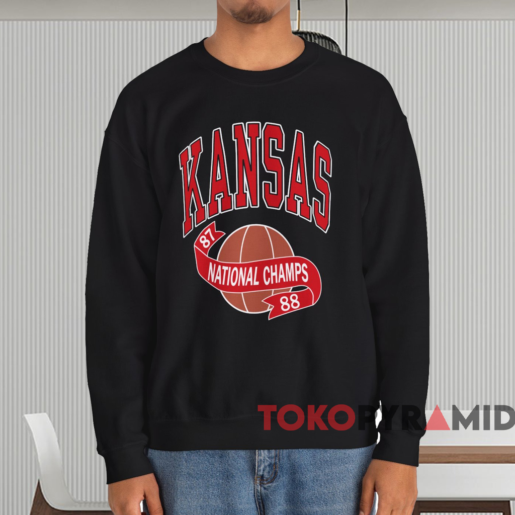 Kansas Jayhawk 1987 1988 National Champs Shirt Black Sweatshirt Kansas Jayhawk 1987 1988 National Champs Shirt Black Sweatshirt