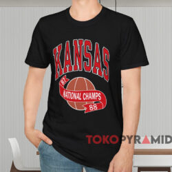 Kansas Jayhawk 1987 1988 National Champs Shirt Black T shirt
