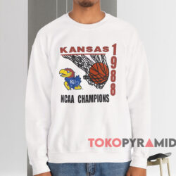 Kansas Jayhawks 1988 National Champions Shirt 3 Kansas Jayhawks 1988 National Champions Shirt White Sweatshirt