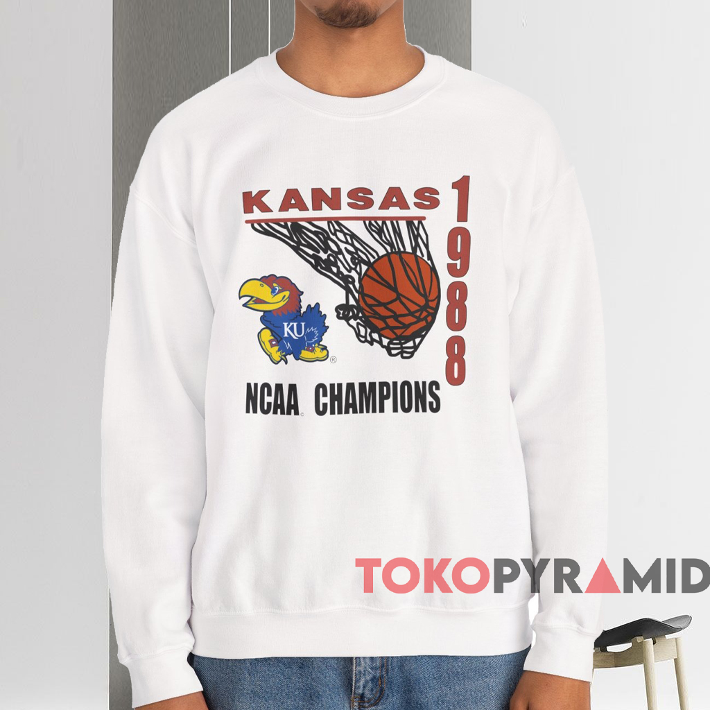 Kansas Jayhawks 1988 National Champions Shirt White Sweatshirt Kansas Jayhawks 1988 National Champions Shirt White Sweatshirt
