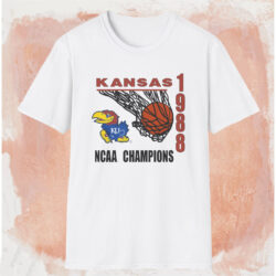 Kansas Jayhawks 1988 National Champions Shirt White T shirt