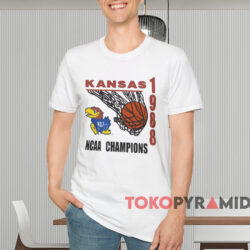 Kansas Jayhawks 1988 National Champions Shirt White T shirt