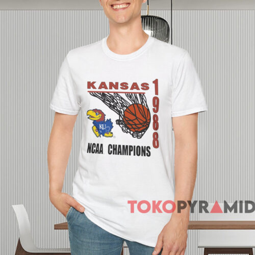 Kansas Jayhawks 1988 National Champions Shirt White T shirt Kansas Jayhawks 1988 National Champions Shirt White T shirt