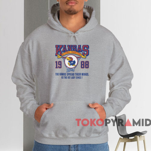Kansas Jayhawks 1988 National Champs Shirt Grey Hoodie Kansas Jayhawks 1988 National Champs Shirt Grey Hoodie