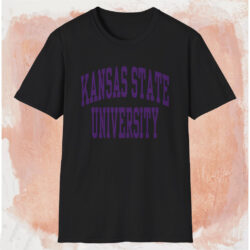 Kansas State University Arch Logo Shirt Black T shirt