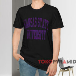 Kansas State University Arch Logo Shirt Black T shirt
