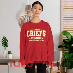 Karma Is The Guy On The Chiefs Taylor Chiefs Sweatshirt Red Sweatshirt