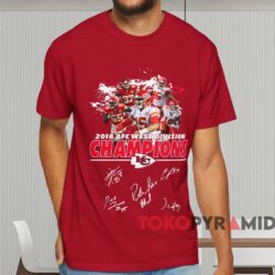 Kc Chiefs 2018 Afc West Division Champions Signature Shirt Red T shirt