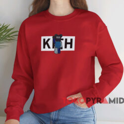 Kith Bearbrick Logo T-shirt 3 Kith Bearbrick Logo T shirt Red Sweatshirt