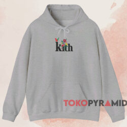 Kith Begonia Floral Serif Logo T-shirt 2 Kith Begonia Floral Serif Logo T shirt Grey Hoodie