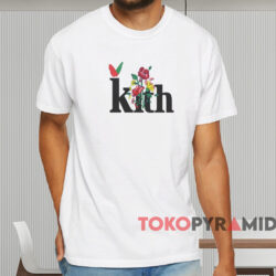 Kith Begonia Floral Serif Logo T shirt White T shirt