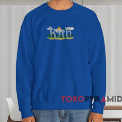 Kith Cloud Serif Logo T shirt Blue Sweatshirt