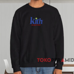 Kith Wilson Racquet Crew Logo Vintage T-shirt 4 Kith Wilson Racquet Crew Logo Vintage T shirt Black Sweatshirt