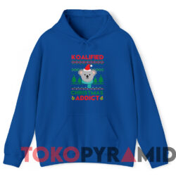 Koalified Christmas Addict Koala Christmas Sweatshirt 3 Koalified Christmas Addict Koala Christmas Sweatshirt Blue Hoodie