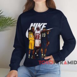 Kobe Bryant Michael Jordan Lebron James T-shirt 4 Kobe Bryant Michael Jordan Lebron James T shirt Navy Sweatshirt