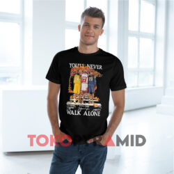 Kobe Bryant Michael Jordan Lebron James You'll Never Walk Alone Black T shirt