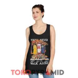 Kobe Bryant Michael Jordan Lebron James You'll Never Walk Alone Black Tank Top