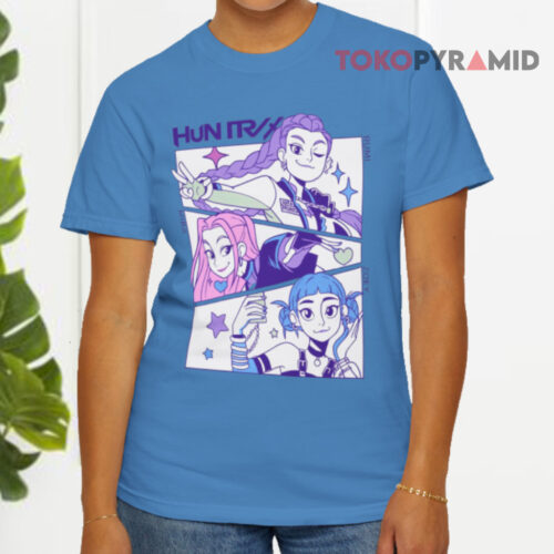 Kpop Demon Hunters Huntrix Blue T shirt Kpop Demon Hunters Huntrix Blue T shirt