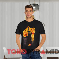 Kurt Cobain Courtney Love American Gothic T shirt Black T shirt