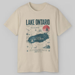 Lake Ontario Vintage Map & Great Lakes Shirt