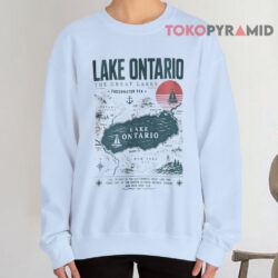 Lake Ontario Vintage Map & Great Lakes Shirt 3 Lake Ontario Vintage Map & Great Lakes Sweatshirt