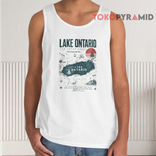 Lake Ontario Vintage Map & Great Lakes Tank Top Lake Ontario Vintage Map & Great Lakes Tank Top