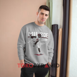Lank Alabama Jalen Milroe Signature Grey Sweatshirt