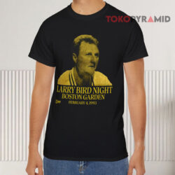 Larry Bird Night Boston Garden 1993 Black T shirt