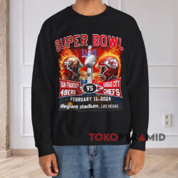 Las Vegas Super Bowl Lviii 49ers Vs Chiefs Allegiant Stadium Black Sweatshirt