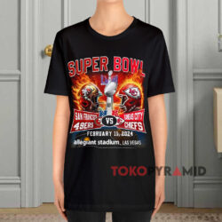 Las Vegas Super Bowl Lviii 49ers Vs Chiefs Allegiant Stadium Black T shirt