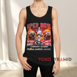Las Vegas Super Bowl Lviii 49ers Vs Chiefs Allegiant Stadium Black Tank Top