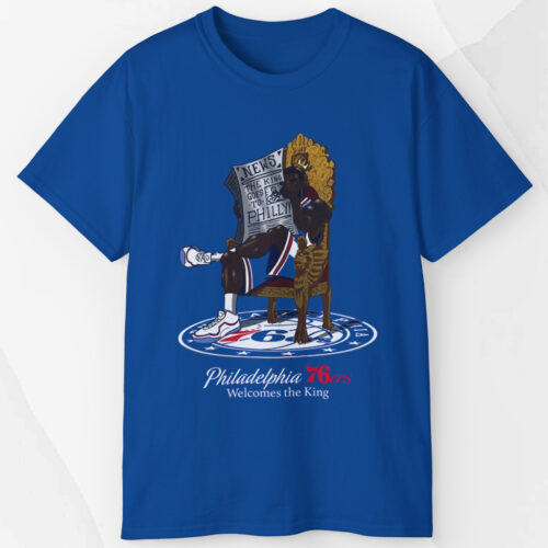 LeBron James Philadelphia 76ers Royal Caricature Shirt LeBron James Philadelphia 76ers Royal Caricature Shirt