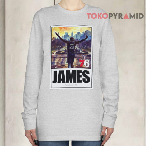 LeBron James Philadelphia 76ers Royal King Long sleeved