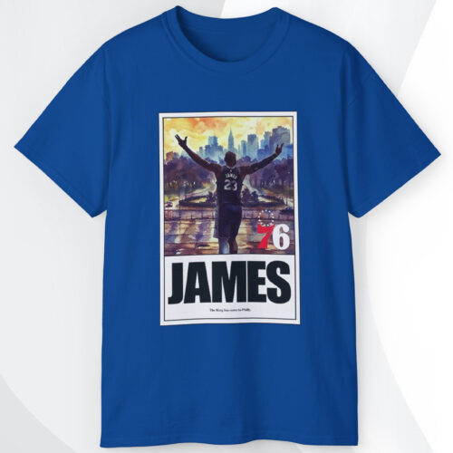 LeBron James Philadelphia 76ers Royal King T Shirt