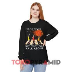 Lebron James Michael Jordan Kobe Bryant You'll Never Walk Alone Shirt 4 Lebron James Michael Jordan Kobe Bryant You'll Never Walk Alone Black Long sleeved