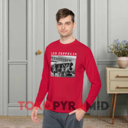 Led Zeppelin Plane Picture Red Long sleeved