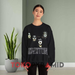 Led Zeppelin x Kiss Combo Metal Shirt 4 Led Zeppelin X Kiss Combo Metal Black Sweatshirt