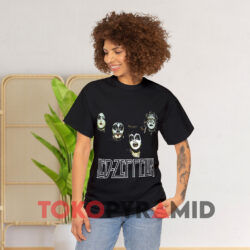 Led Zeppelin x Kiss Combo Metal Shirt 2 Led Zeppelin X Kiss Combo Metal Black T shirt