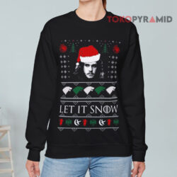 Let It Snow Jon Snow Game Of Thrones Ugly Christmas Sweatshirt 4 Let It Snow Jon Snow Game Of Thrones Ugly Christmas Black Sweatshirt